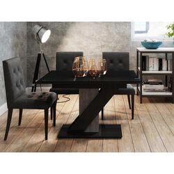 Стол раскладной Mirjan24 Eksuper/Meva (Black Gloss/Stone) Thumb