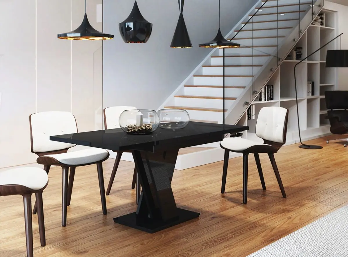 Стол раскладной Mirjan24 Herkulan/Masiv (Black Gloss) - 2