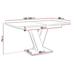 Стол раскладной Mirjan24 Herkulan/Masiv (Black Gloss) Thumb