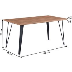 Masa Mobhaus Friado (Oak/Black) Thumb