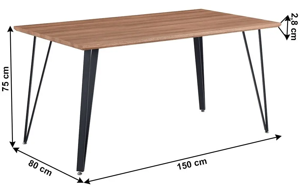 Masa Mobhaus Friado (Oak/Black)