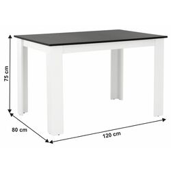 Стол Mobhaus Kraz 120x80 (White/Black) Thumb