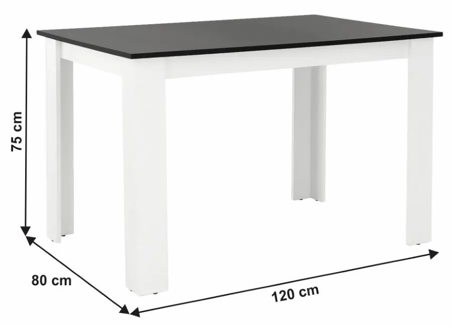 Стол Mobhaus Kraz 120x80 (White/Black)
