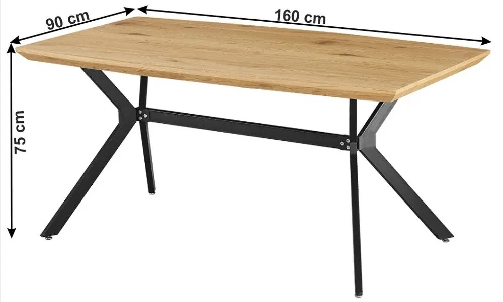 Стол Mobhaus Mediter 160 (Oak/Black)