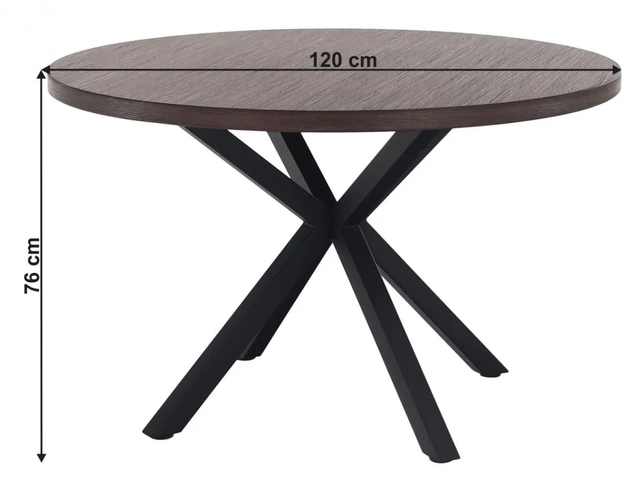 Masa Mobhaus Medor (Dark Oak/Black)