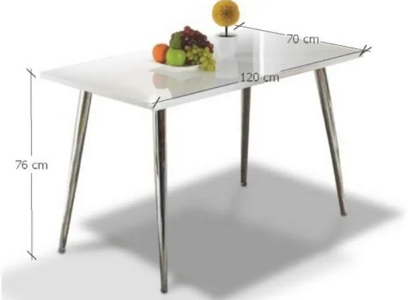 Masa Mobhaus Pedro (White Extra High Gloss)