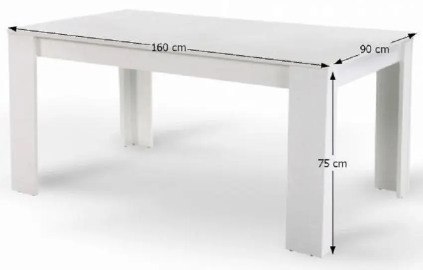 Masa Mobhaus Tomy New 160x90 (White)