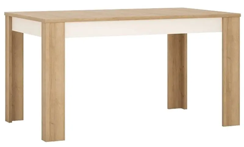 Стол раскладной Tempo Kondela Leonardo LYOT03 (Riviera Oak/White Extra High Gloss)