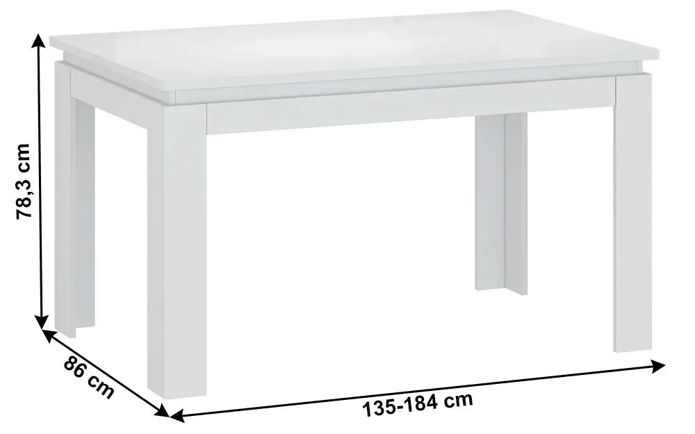 Стол раскладной Mobhaus Lindy (White Gloss) - 2