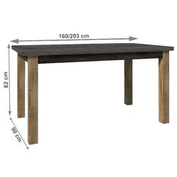 Masa plianta Mobhaus Montana STW (Lefkas Oak Dark/Smooth Gray) Thumb
