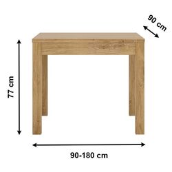 Masa extensibila Mobhaus Sheldon Typ 76 (Shetland Oak) Thumb