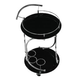 Masa de servit Mobhaus Vesna (Black Glass/Chrome) Thumb