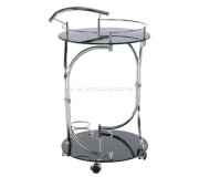 Masa de servit Mobhaus Vesna (Black Glass/Chrome)