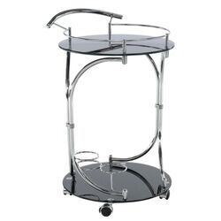 Masa de servit Mobhaus Vesna (Black Glass/Chrome)