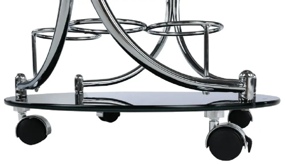 Masa de servit Mobhaus Vesna (Black Glass/Chrome)