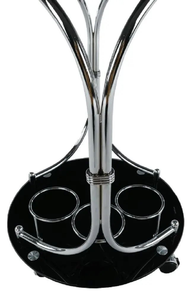 Masa de servit Mobhaus Vesna (Black Glass/Chrome)