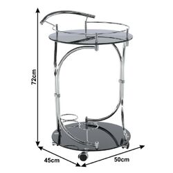 Masa de servit Mobhaus Vesna (Black Glass/Chrome) Thumb