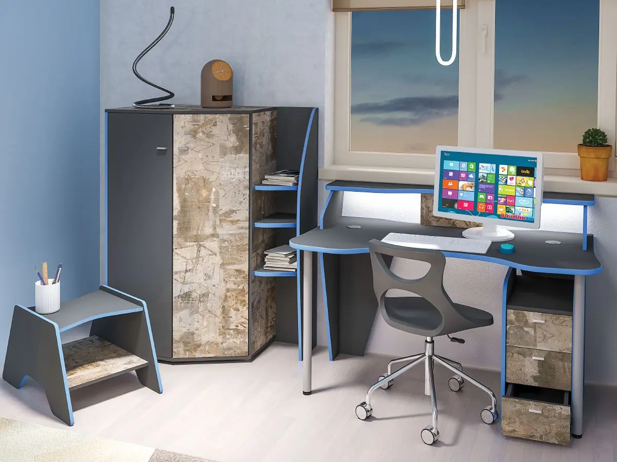 Masa de calculator Mobi Indigo 12.61 (Dark Gray/Graffiti)