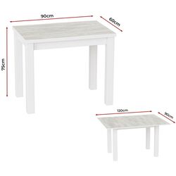 Masa extensibila MobiCasa Dinner (Alaska Structural/White) Thumb