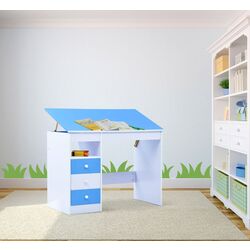 Парта регулируемая VidaXL 287446 (White/Blue)