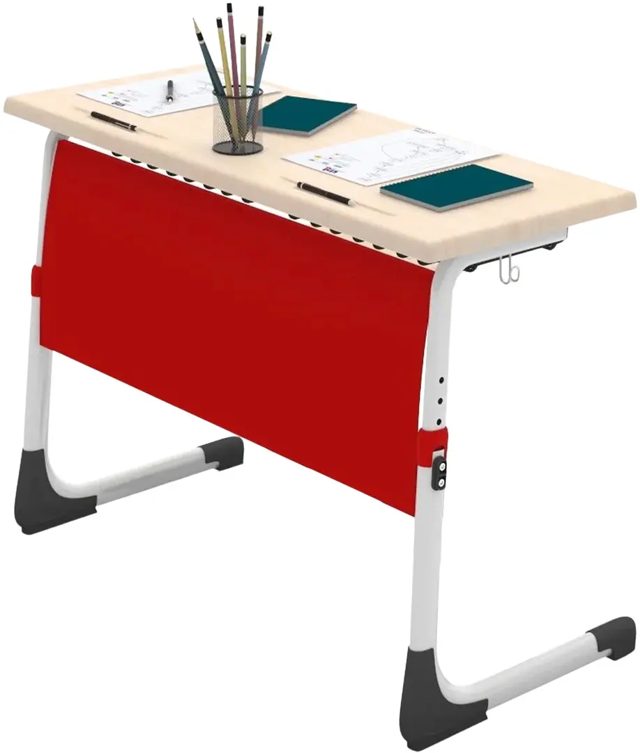 Banca ModaLife Double (Natural Wood/Red/White)