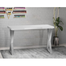 Стол маникюрный Momo 04-SL 151036 (White/Silver)