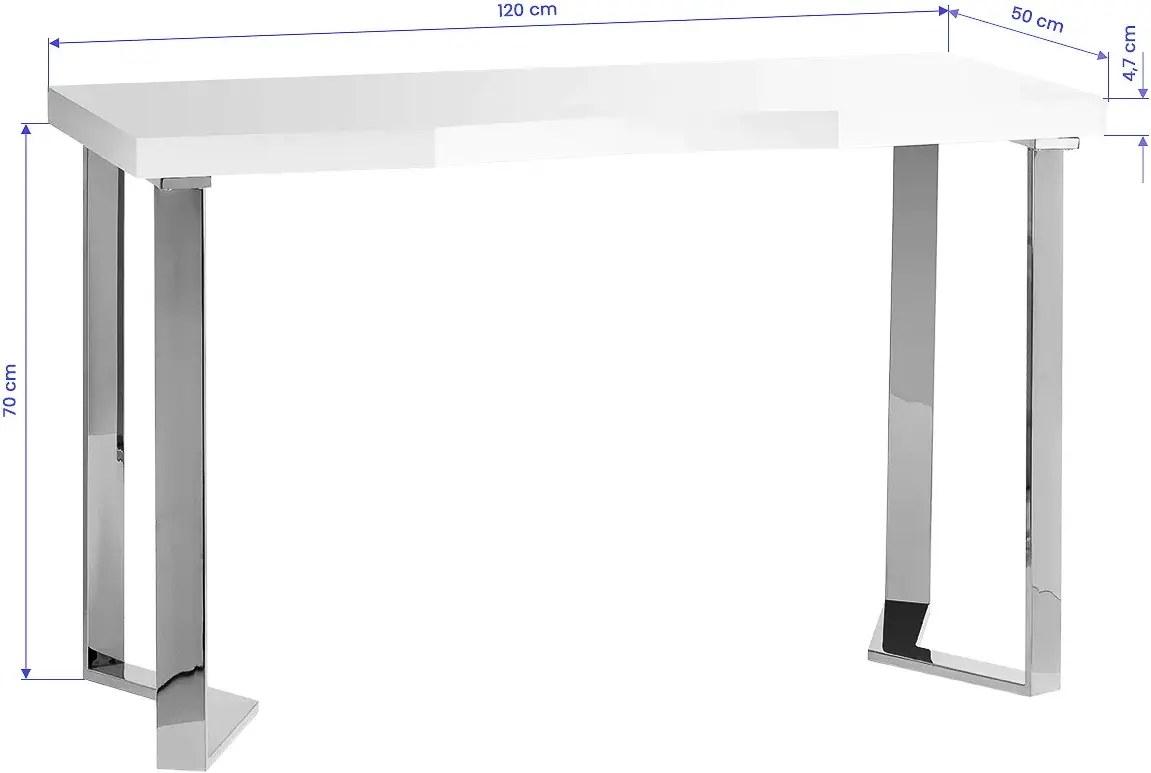 Masa manichiura Momo 05-SL 151047 (White/Silver)