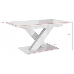 Masa extensibila Prospero Bronx (Stone/White Gloss) Thumb