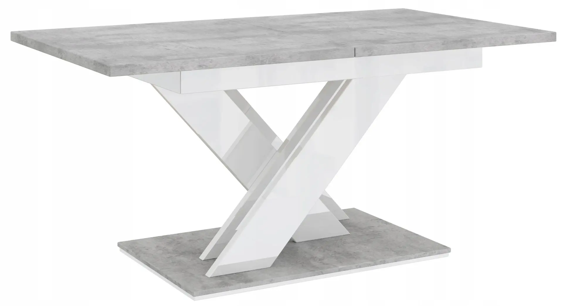 Masa extensibila Prospero Bronx (Stone/White Gloss)