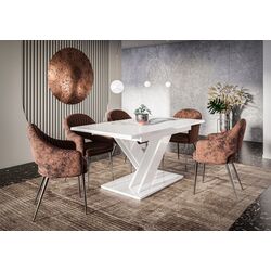 Masa extensibila Prospero Bronx (White Gloss) Thumb