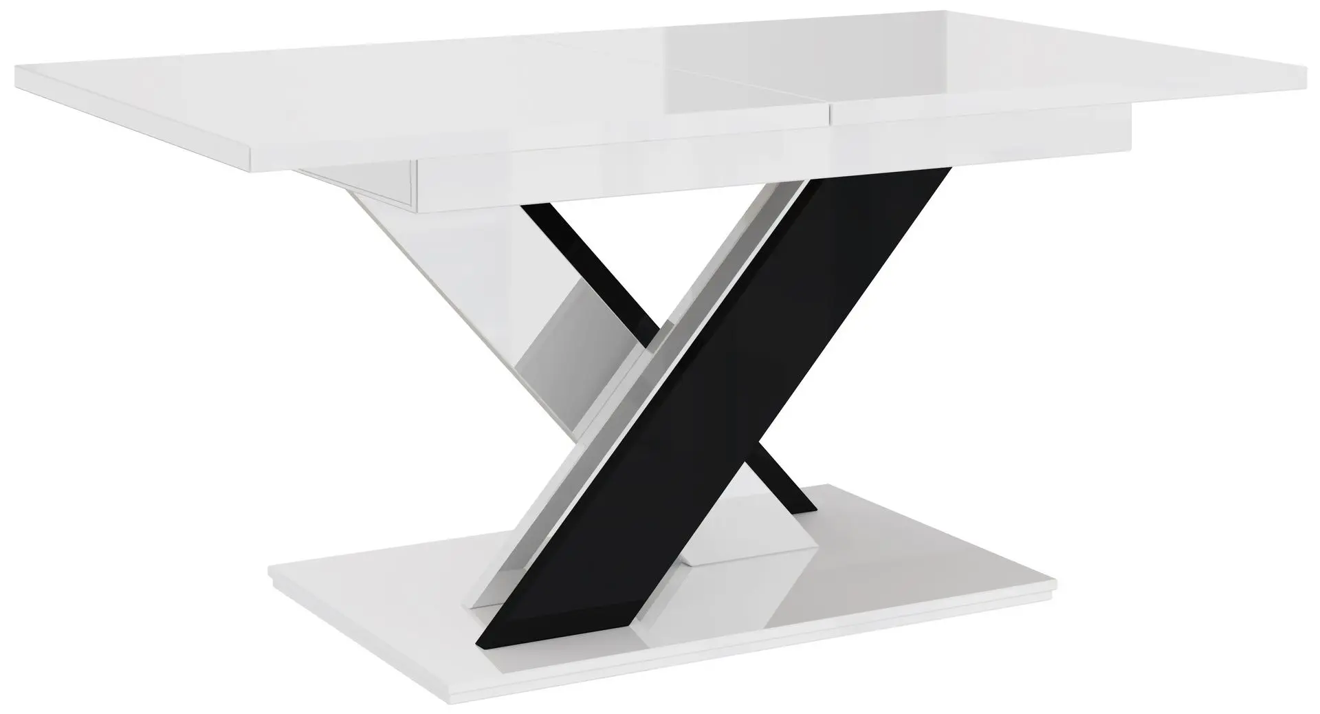 Masa extensibila Prospero Bronx (White Gloss/Black Gloss)
