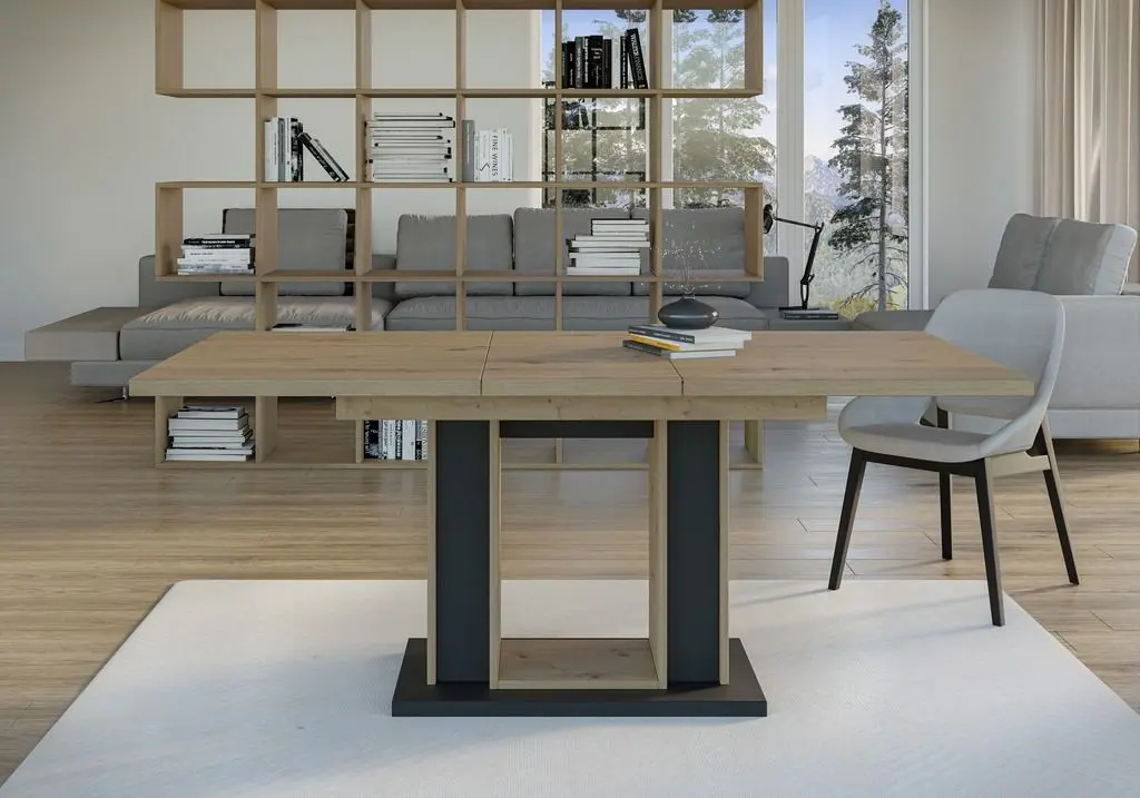 Masa extensibila Prospero Forest (Artisan Oak/Black)