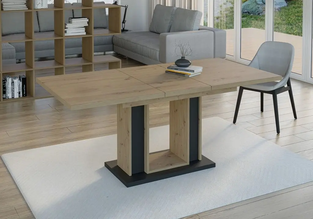 Masa extensibila Prospero Forest (Artisan Oak/Black)