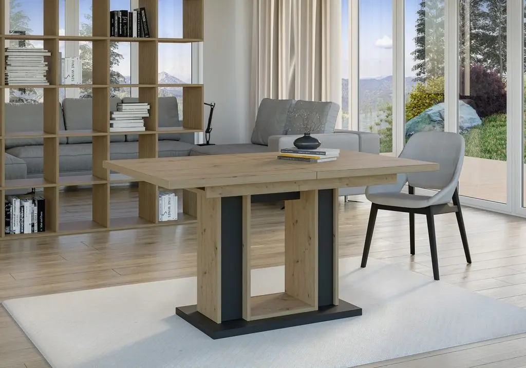 Masa extensibila Prospero Forest (Artisan Oak/Black)