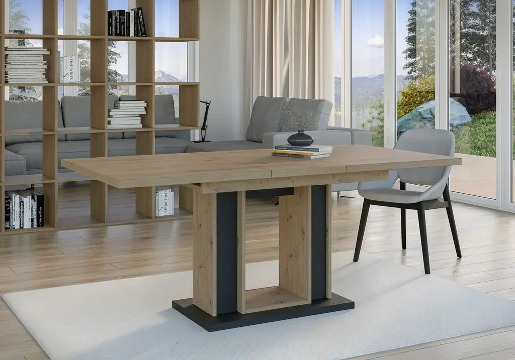 Masa extensibila Prospero Forest (Artisan Oak/Black)