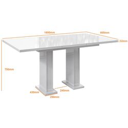 Masa extensibila Prospero Gloss (White Gloss) Thumb