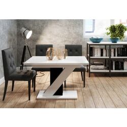 Masa extensibila Prospero Meva (White Gloss/Black Gloss) Thumb