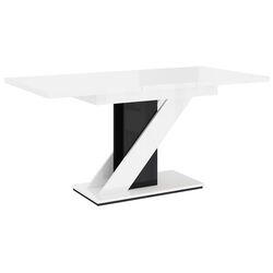 Masa extensibila Prospero Meva (White Gloss/Black Gloss) Thumb