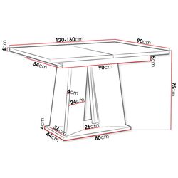 Masa extensibila Prospero Mufo (Artisan Oak/Black) Thumb