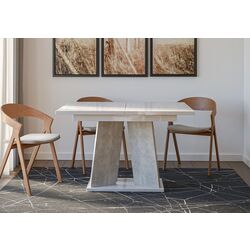 Masa extensibila Prospero Mufo (White Gloss/Stone) Thumb