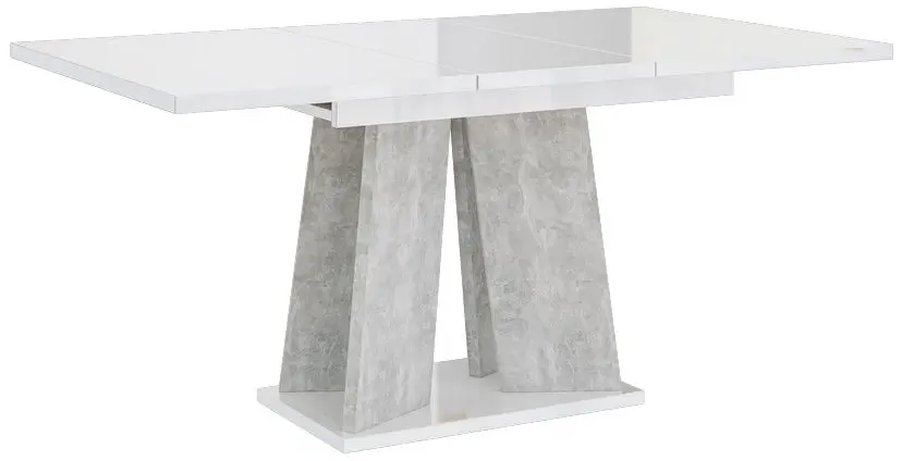 Masa extensibila Prospero Mufo (White Gloss/Stone)