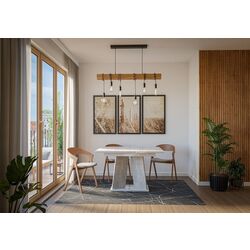 Masa extensibila Prospero Mufo (White Gloss/Stone) Thumb