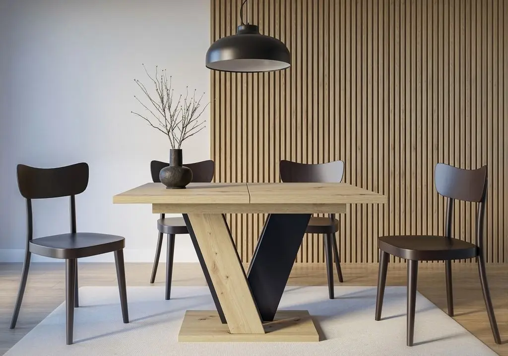 Masa extensibila Prospero Viney (Artisan Oak/Black)