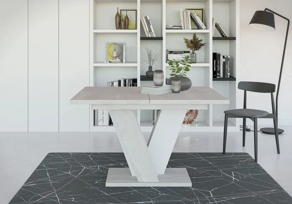 Masa extensibila Prospero Viney K350 (White/Сoncrete)