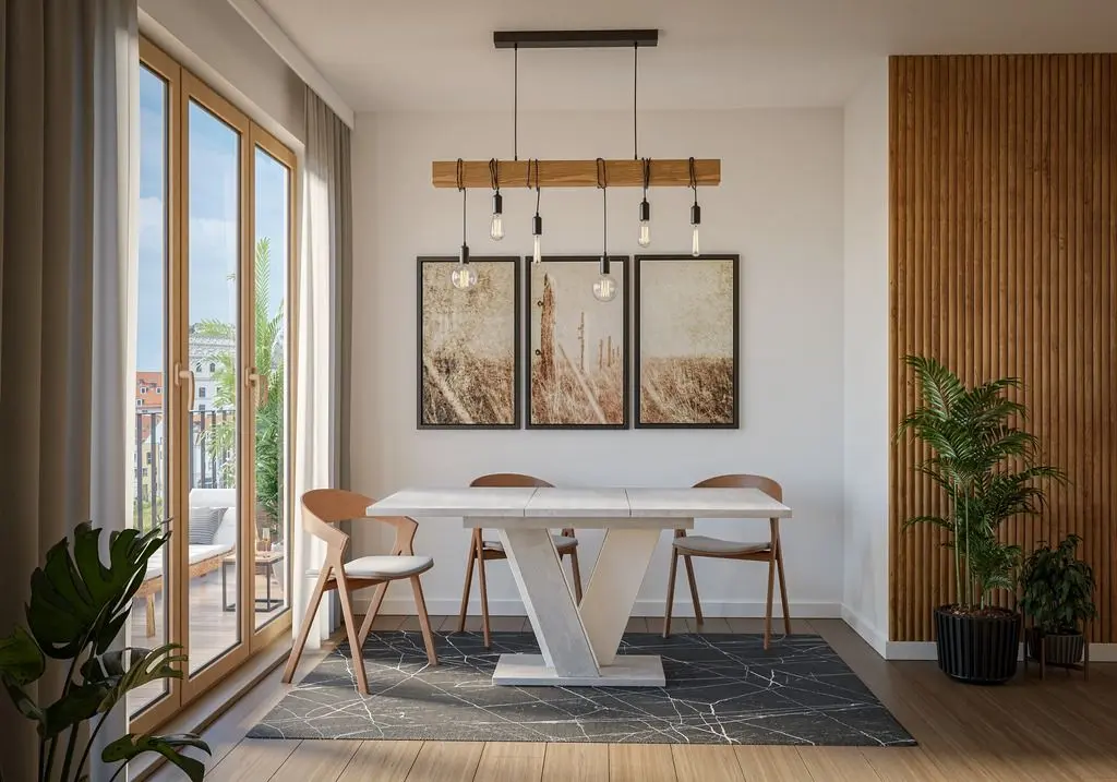 Masa extensibila Prospero Viney K350 (White/Сoncrete)