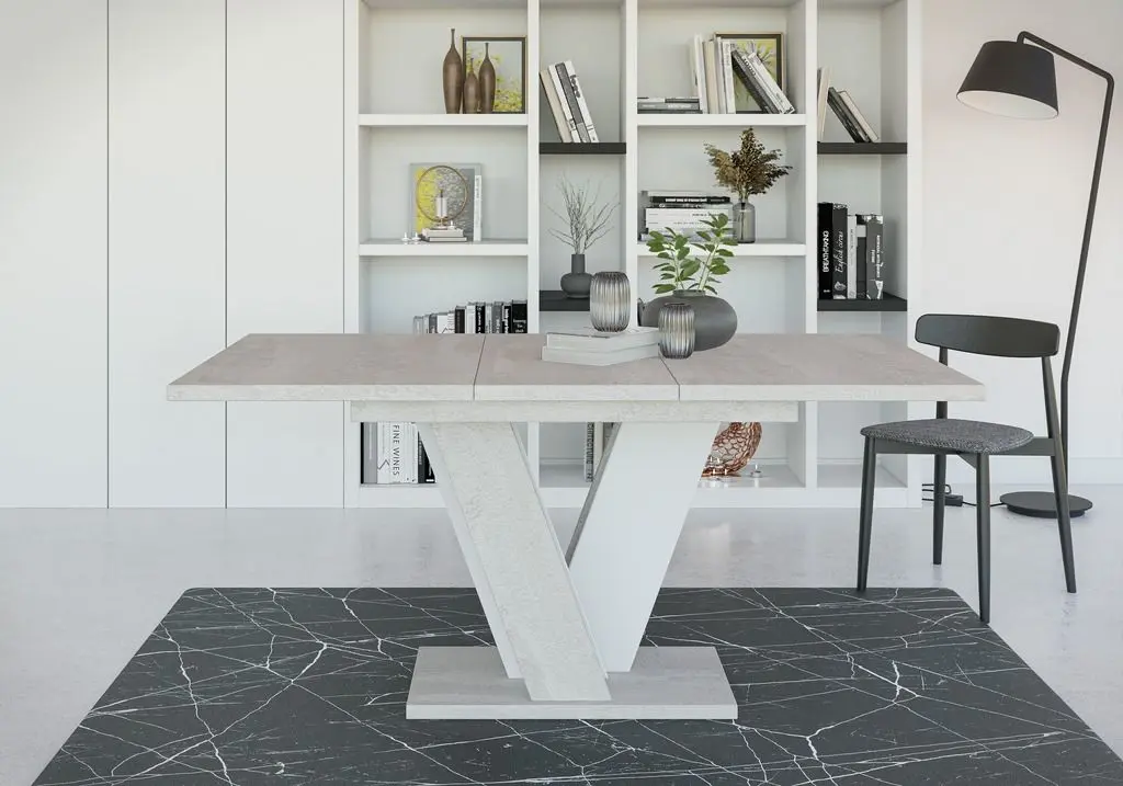 Masa extensibila Prospero Viney K350 (White/Сoncrete)