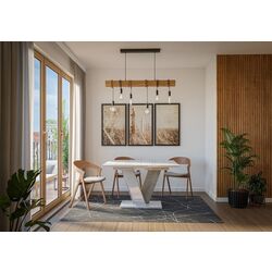 Masa extensibila Prospero Viney (White Gloss/Stone) Thumb