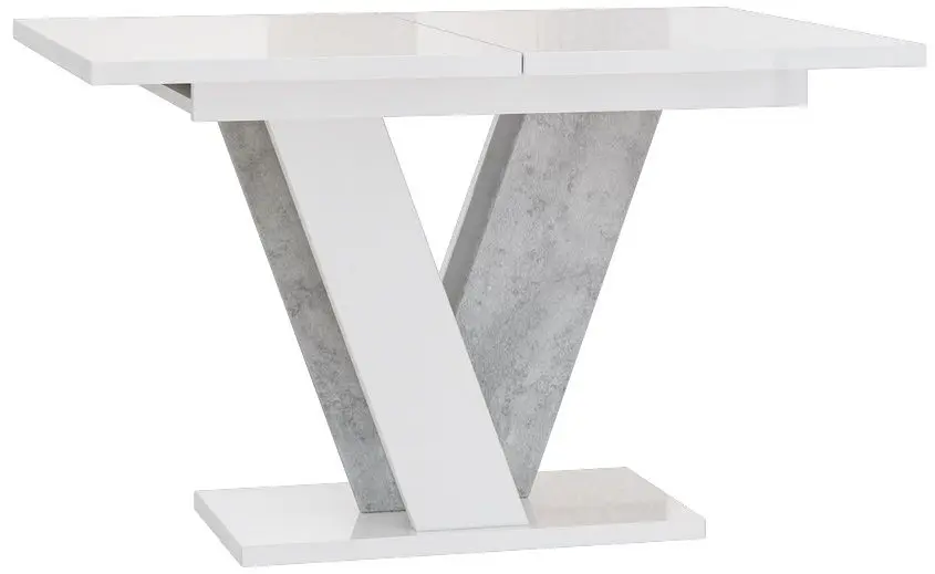 Masa extensibila Prospero Viney (White Gloss/Stone)