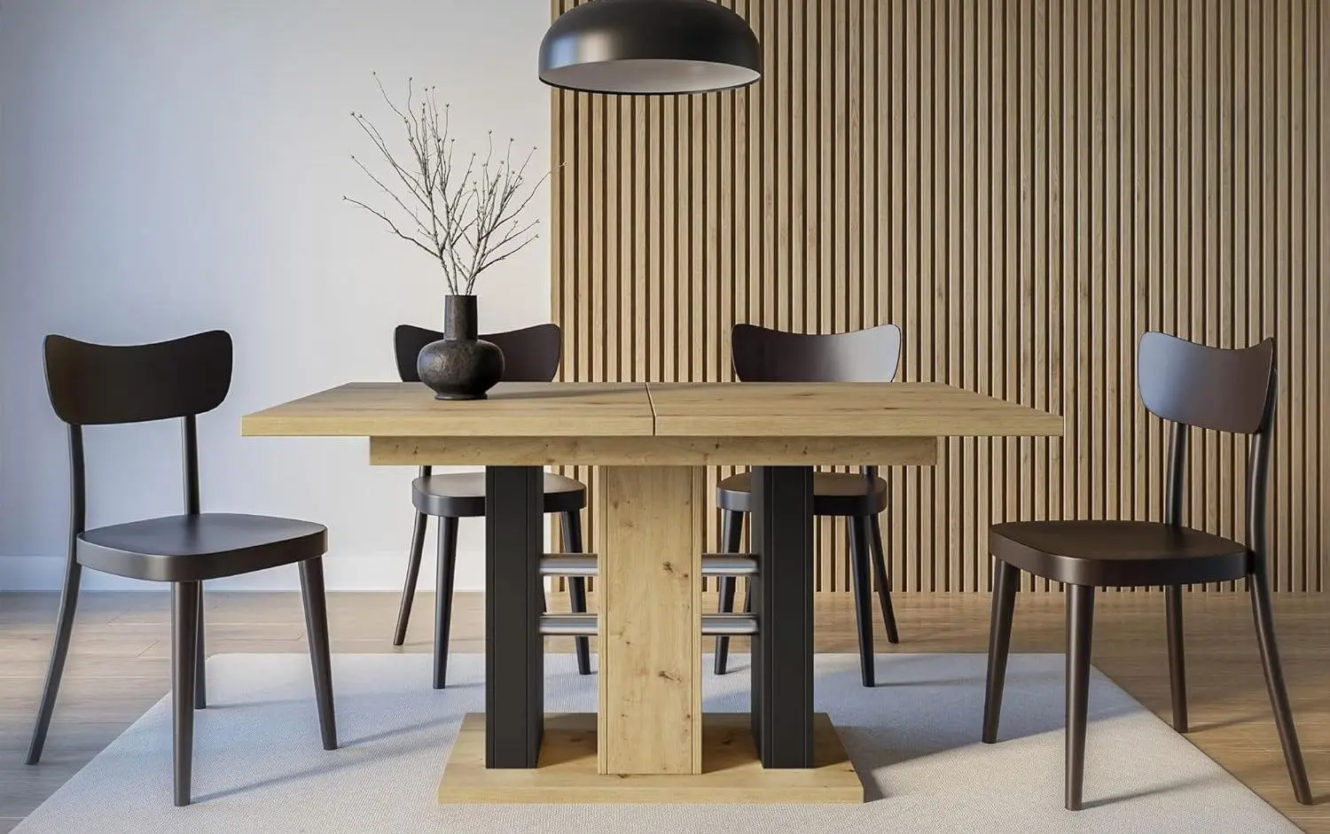 Masa extensibila Prospero Wild (Artisan Oak/Black)