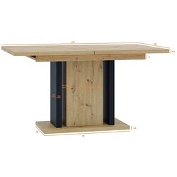 Masa extensibila Prospero Wood (Artisan Oak/Black) Thumb